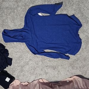 Brand new tek gear blue long sleeve hood tee size xl